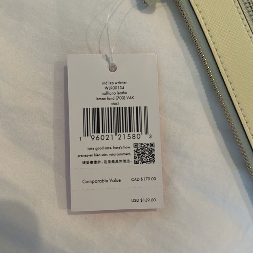 Kate Spade Staci Medium Wristlet Lemon Fondant - Picture 5 of 5
